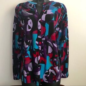 Dana Buchman Tops - Dana Buchman Printed Splitneck Top Dana Buchman Tops - Dana Buchman Printed Splitneck Top